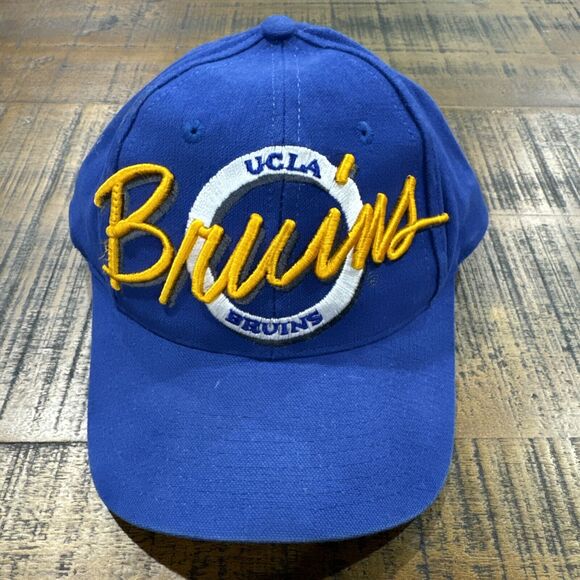 VINTAGE 1990’s UCLA BRUINS CIRCLE SCRIPT THE GAME SNAPBACK HAT CAP BLUE NCAA